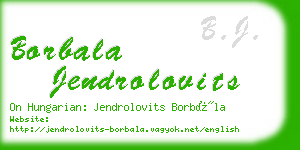 borbala jendrolovits business card